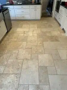 travertine floor after cleaning Memphis