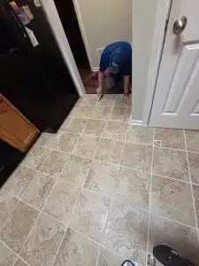 Billy applying grout color sealer Memphis TN