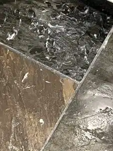 wax build up on slate tile and grout floor