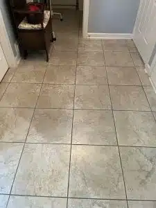 tile with wax