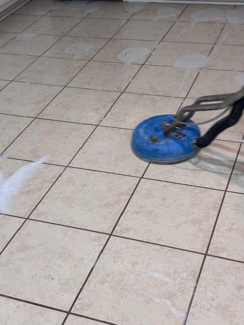 Professional tile and grout cleaning by Healthy Home Services