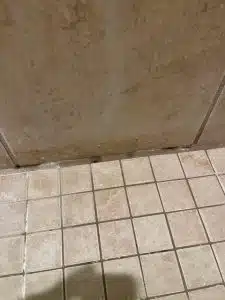 before shower cleaning