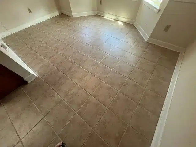 after cleaning and grout color sealing
